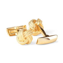 Davidoff Men Knot Cufflinks Light Gold Steel Design