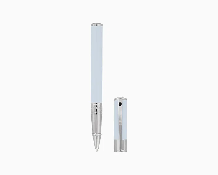 S.T. Dupont D-Initial Blue Lacquer and Chrome Rollerball Pen