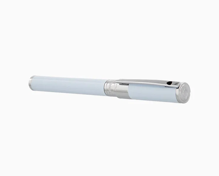 S.T. Dupont D-Initial Blue Lacquer and Chrome Rollerball Pen