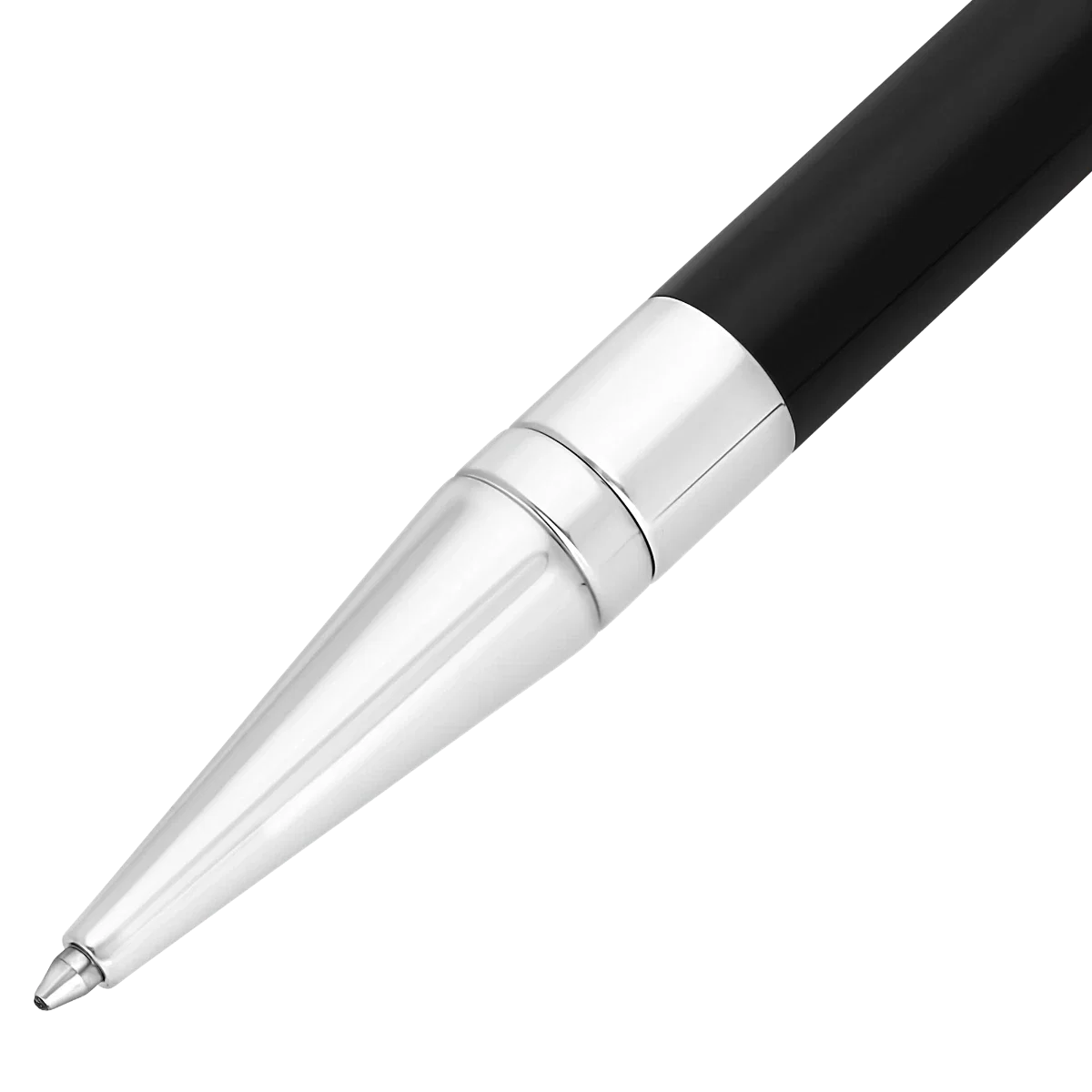 S.T. Dupont Initial Ballpoint Pen Silver and Black