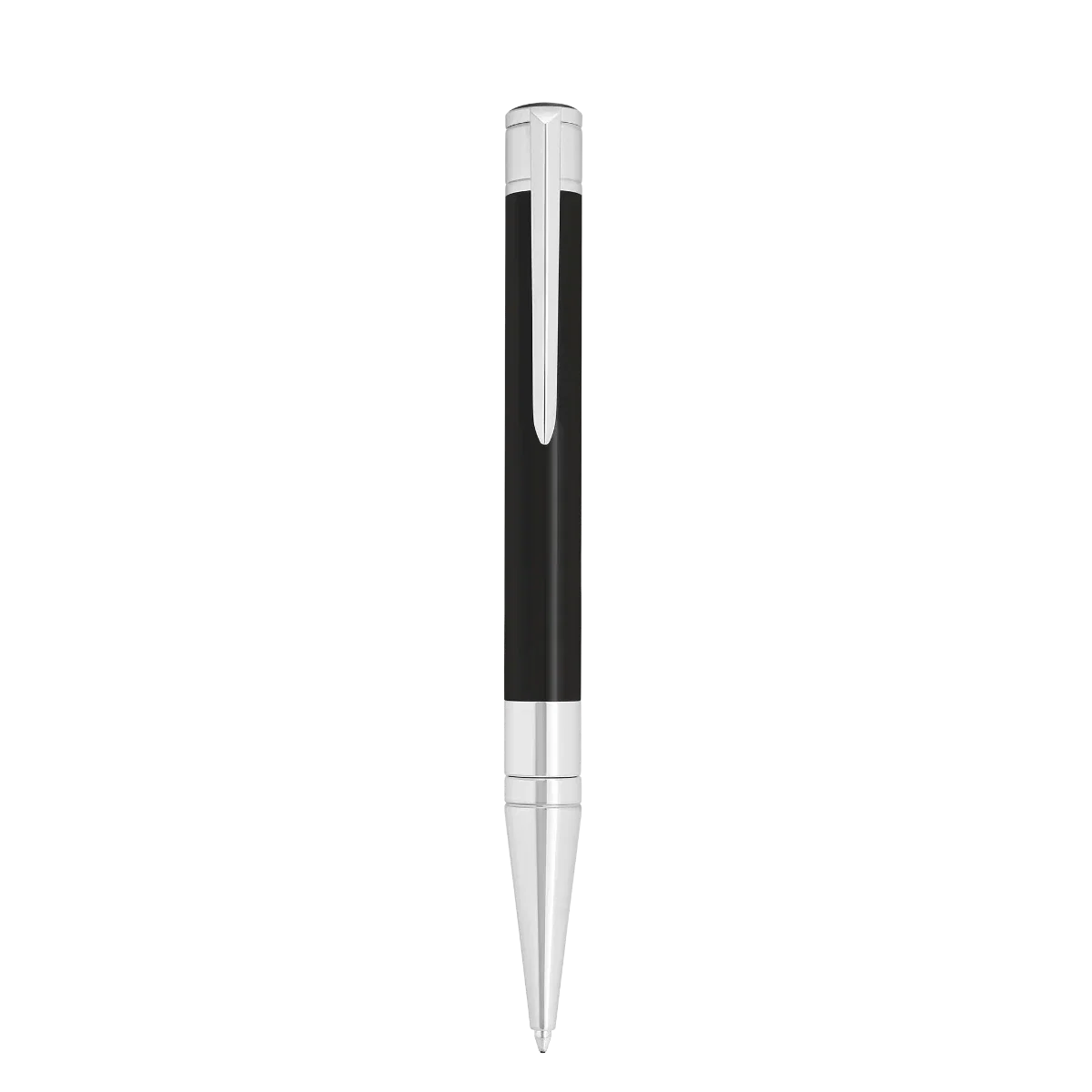 S.T. Dupont Initial Ballpoint Pen Silver and Black