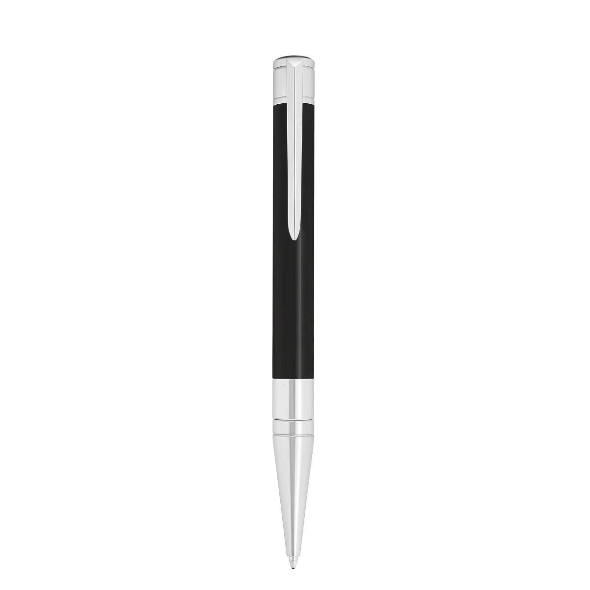 S.T. Dupont Initial Ballpoint Pen Silver and Black