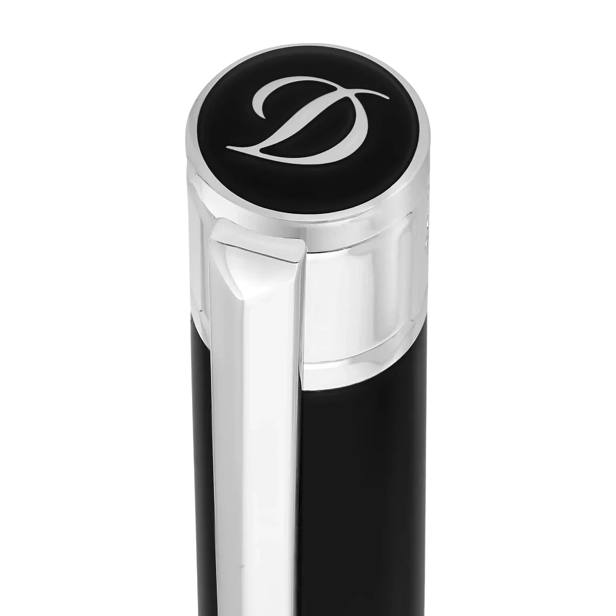 S.T. Dupont Initial Ballpoint Pen Silver and Black