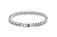 سوار رجالي من تومي هيلفيغر استيل لون فضى 