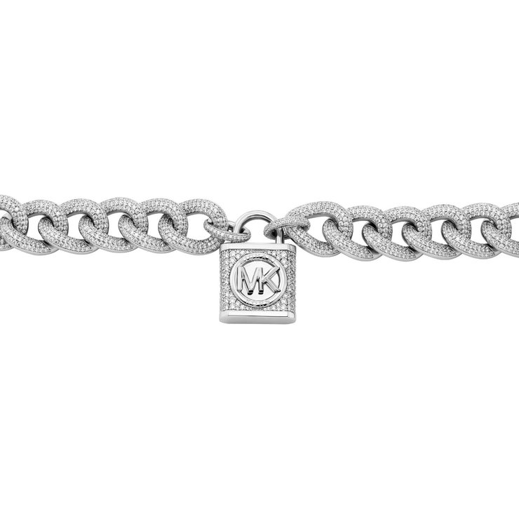 Michael Kors Women Metallic Muse Platinum Brass Necklace