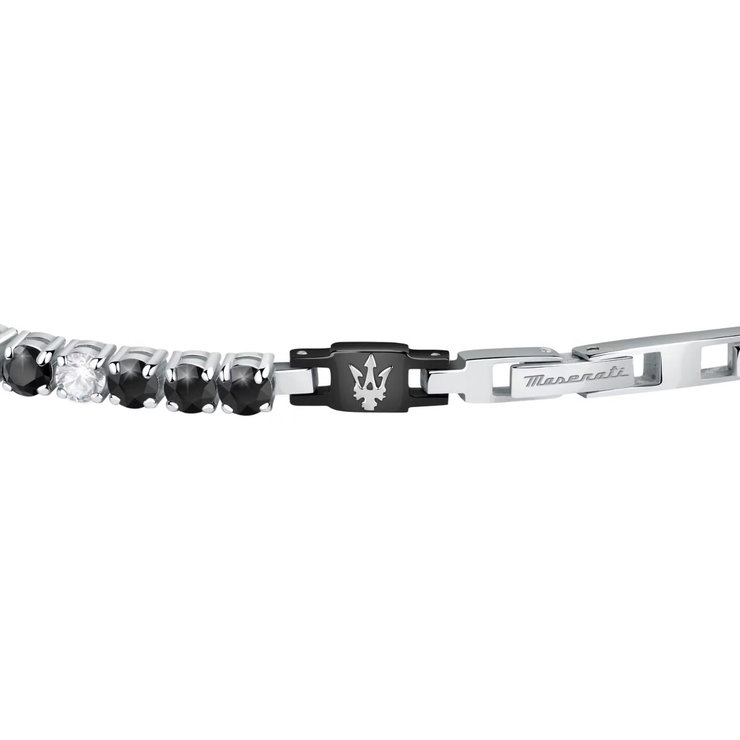 Maserati bracelet for men steel Black / Silver size 22cm