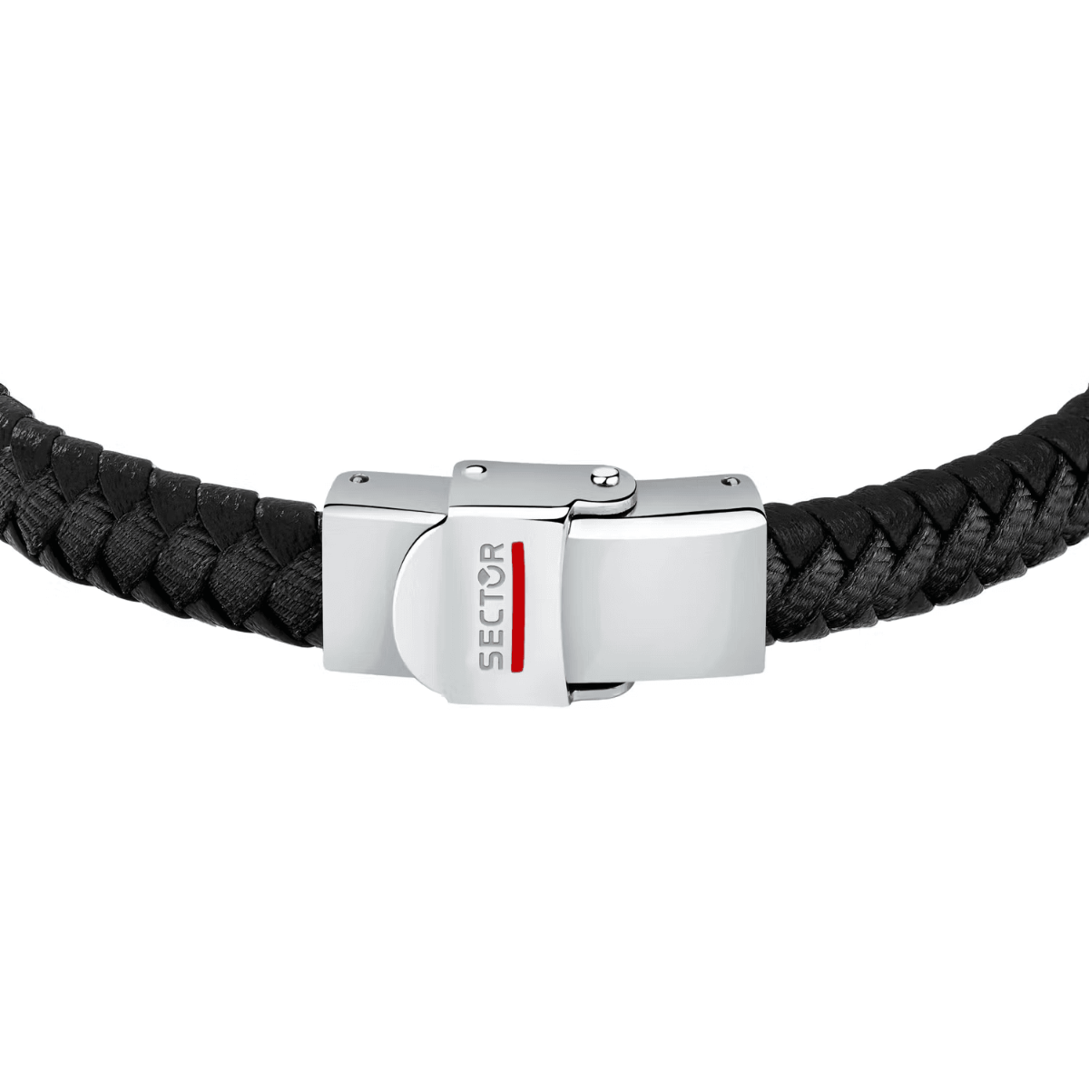 Sector Bandy bracelet for men gold , Black leather