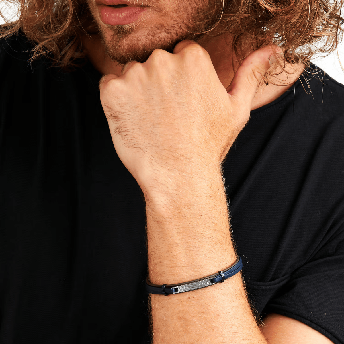Sector BANDY gent bracelet black , Brown leather size 210m