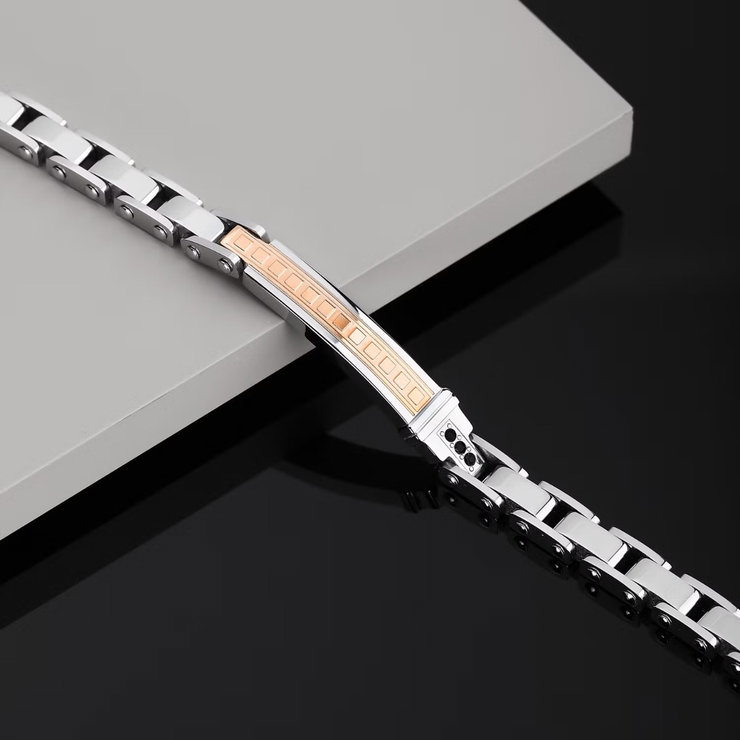 Sector Premium Bracelet For Men Steel Silver , Rose Gold