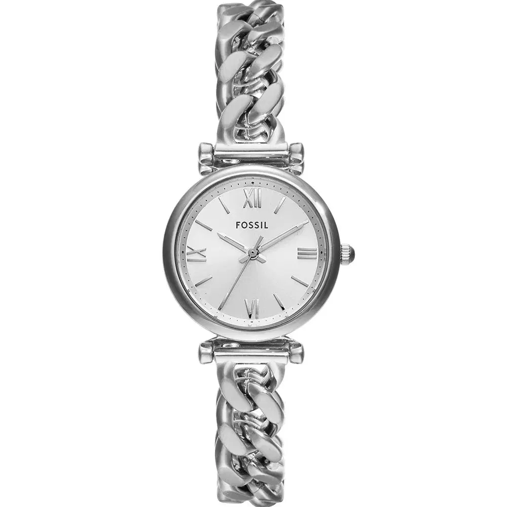 Fossil Carlie Three-Hand Steel Watch silver