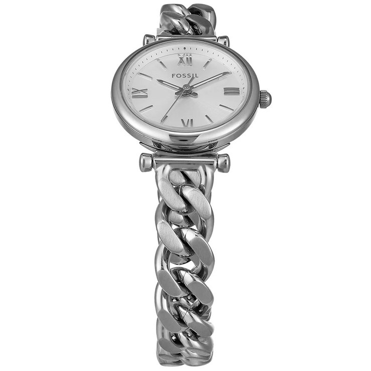 Fossil Carlie Three-Hand Steel Watch silver