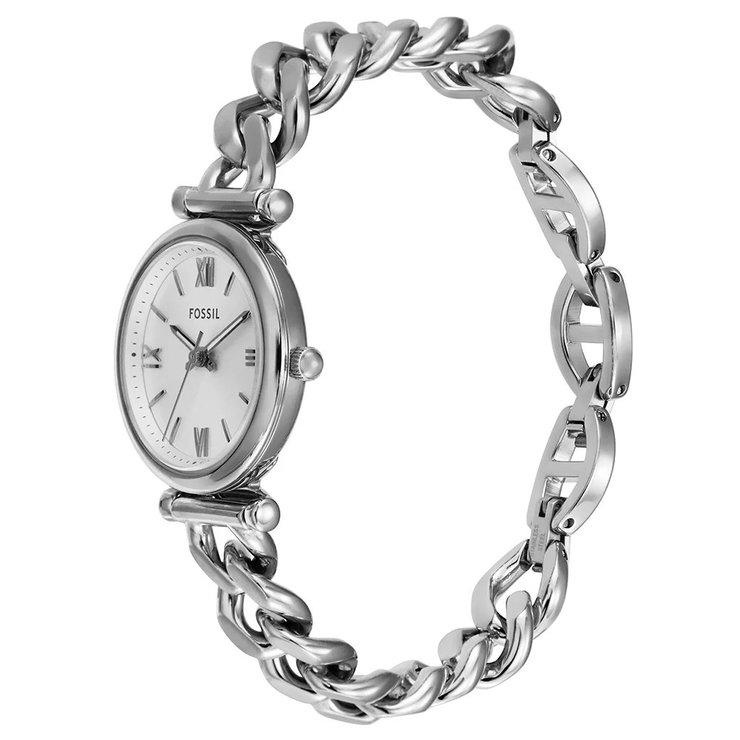 Fossil Carlie Three-Hand Steel Watch silver
