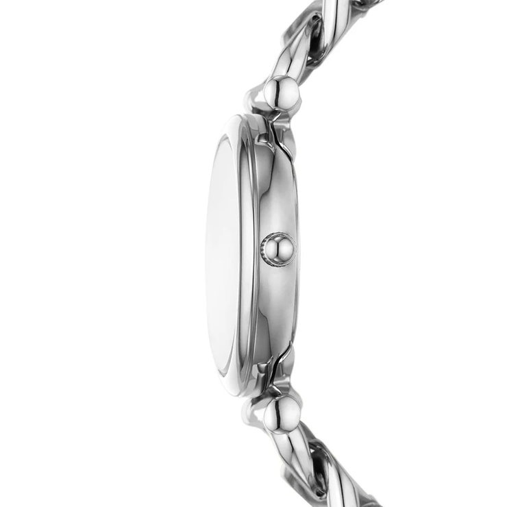 Fossil Carlie Three-Hand Steel Watch silver
