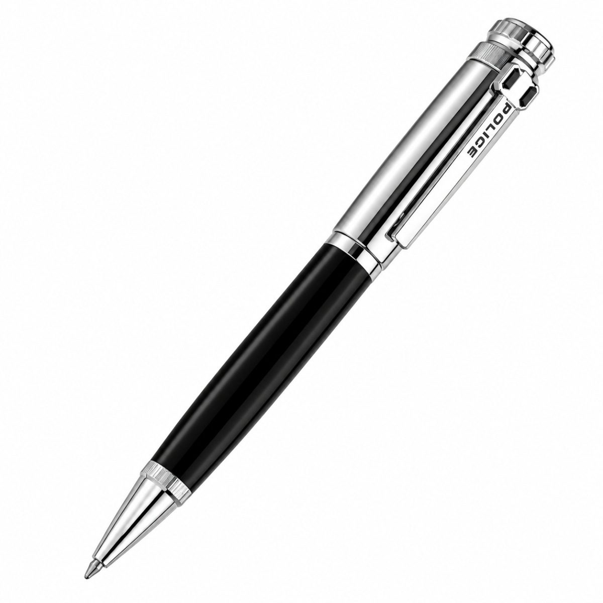 Police Stylus Steel Ballpoint Pen black