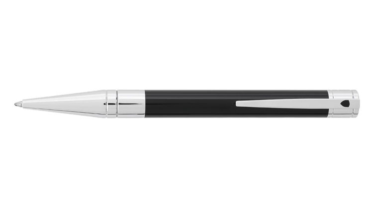 S.T. Dupont D-Initial Chrome Black Pen