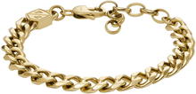 Fossil bracelet for men stainless steel gold