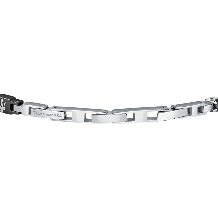 Maserati bracelet for men steel Black / Silver size 22cm