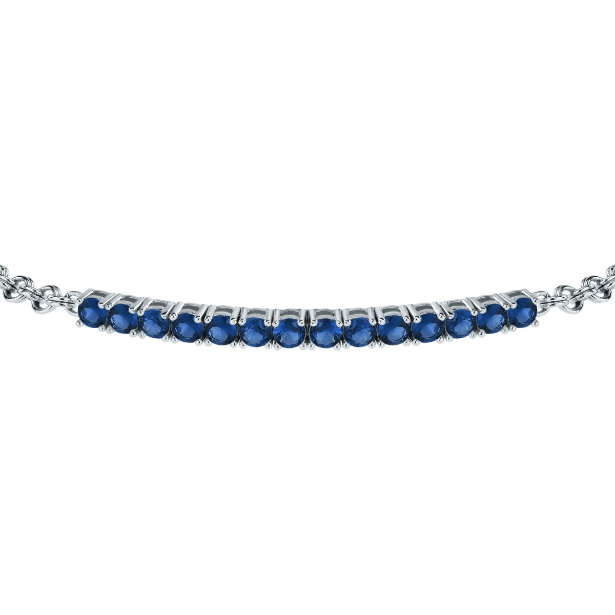 Morellato TENNIS bracelet for men silver , Blue Zircon