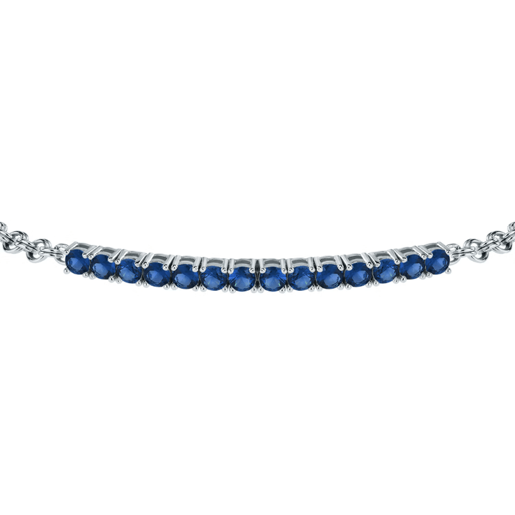 Morellato TENNIS bracelet for men silver , Blue Zircon