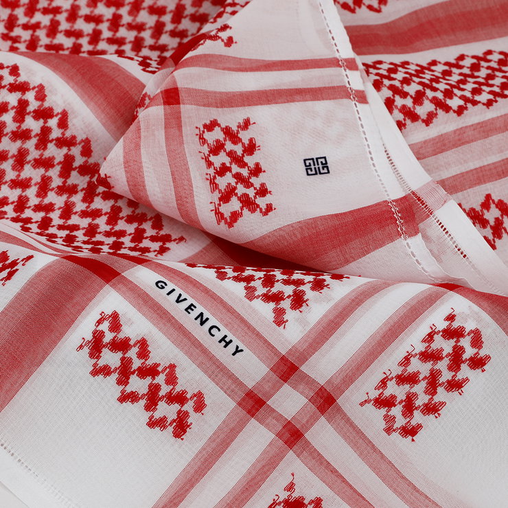 Givenchy Shemagh Formal Red , white size 58