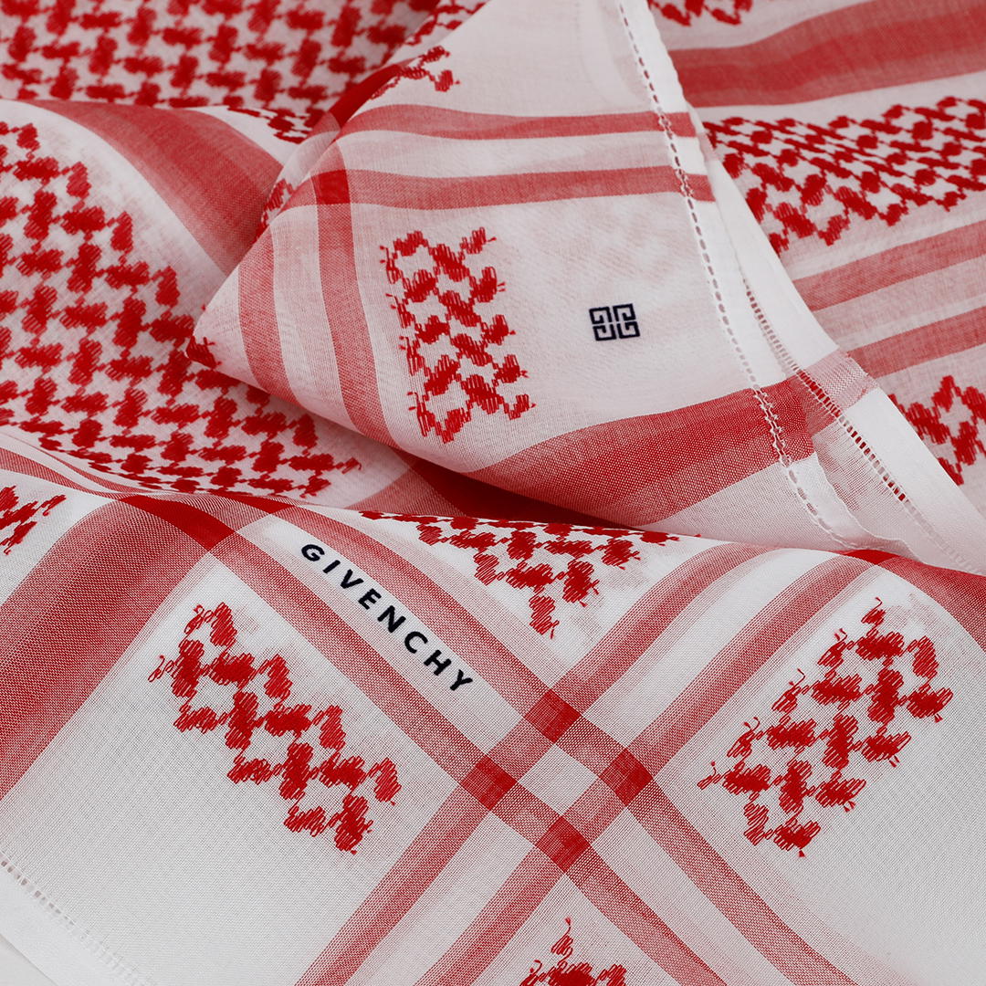Givenchy Shemagh Red Formal red , white size 60