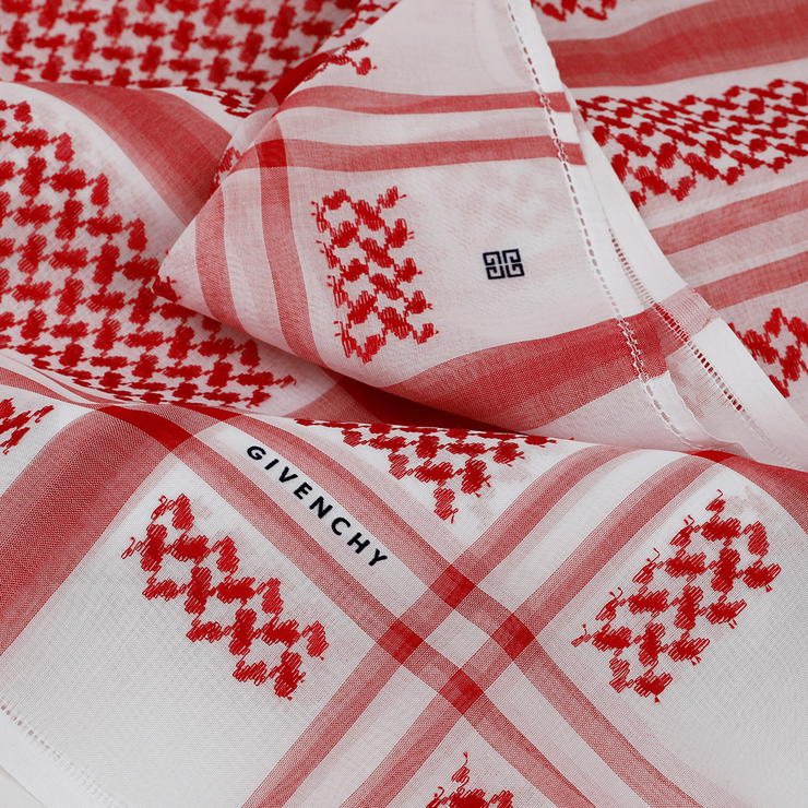 Givenchy Shemagh Red Formal red , white size 55