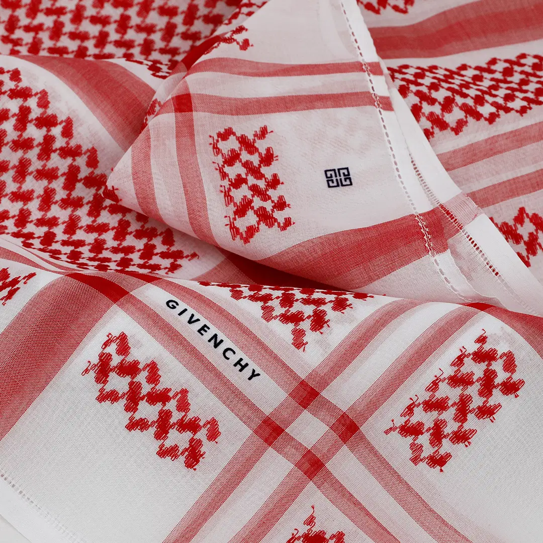 Givenchy Shemagh Red Formal red , white size 55