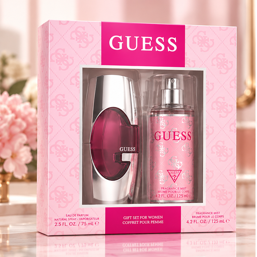 Guess Pink For Women Set EDP 75ml + Fragrance Mist 125ml