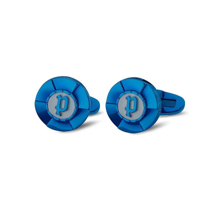 Police Milin Cufflinks for Men - Steel Blue