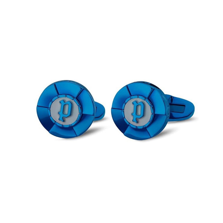 Police Milin Cufflinks for Men - Steel Blue
