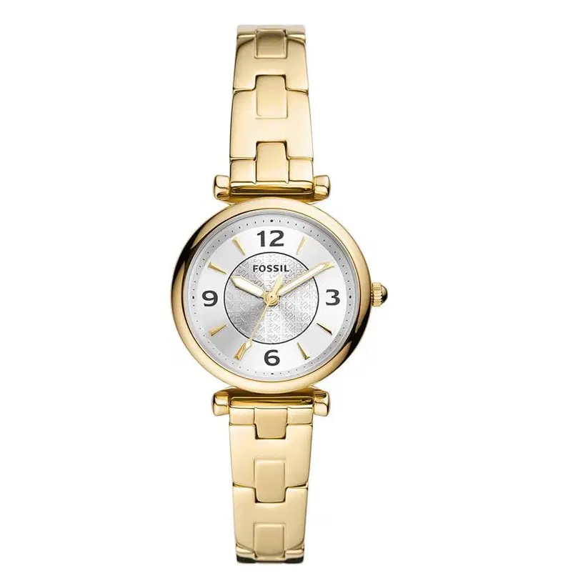 Fossil Carlie Three-Hand Date Gold-Tone Steel Watch