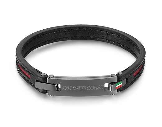 Ducati Speciale Bracelet For Men Leather Black