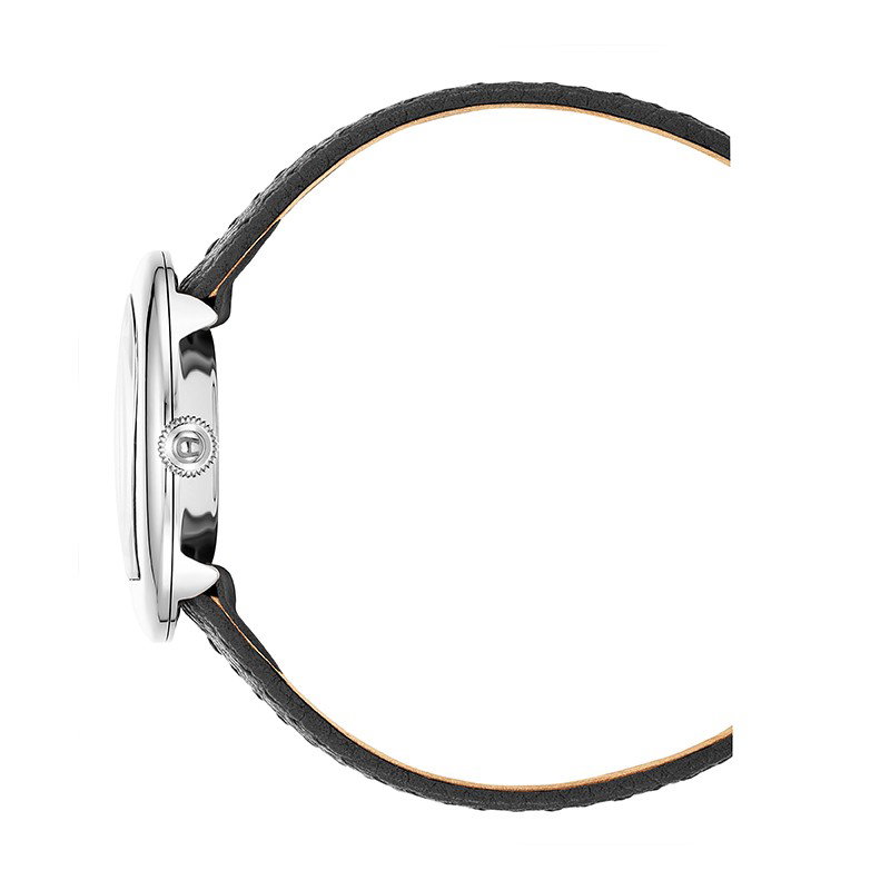 Aigner Women's Watch – Mother-of-Pearl Dial with Black Leather Strap