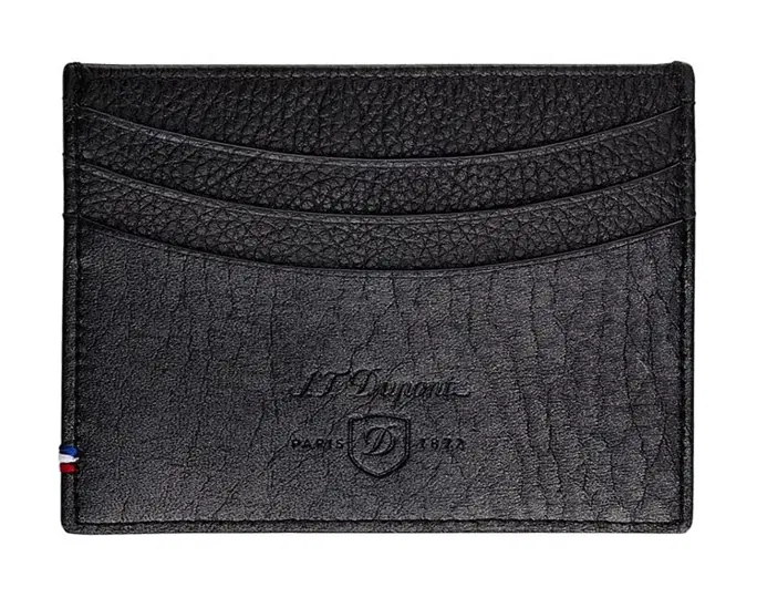 S.T. Dupont D Soft Grained Leather Card Holder Black