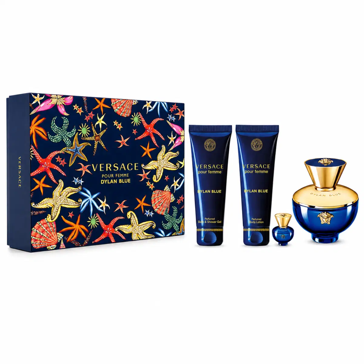 Versace Pour Femme Dylan Blue 4 Piece Gift Set for Women