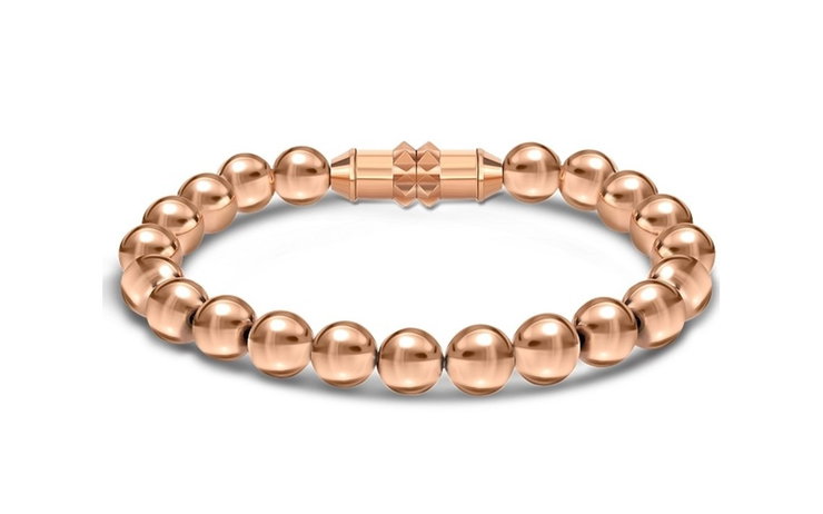 Police Rose Gold Beaded Bracelet for Women