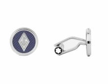 Montblanc Great Gatsby Cufflinks Steel Silver , Blue