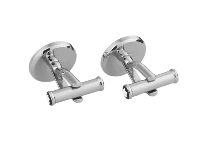 Montblanc Great Gatsby Cufflinks Steel Silver , Blue