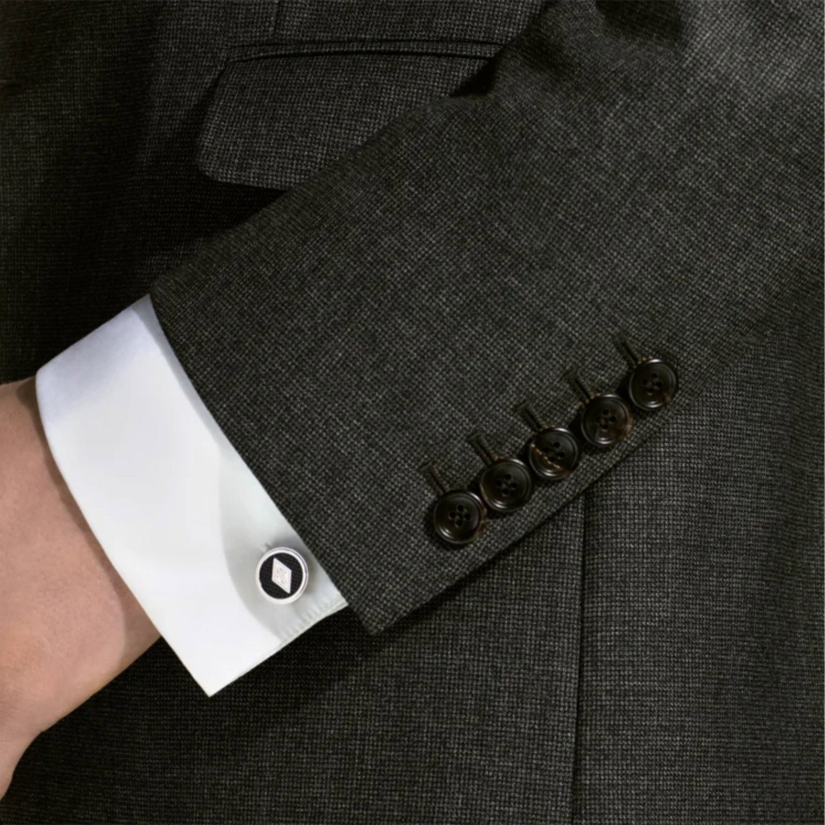 Montblanc Great Gatsby Cufflinks Steel Silver , Blue