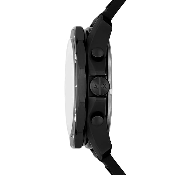 Armani Exchange Silicone Analog Black Dial Men Watch