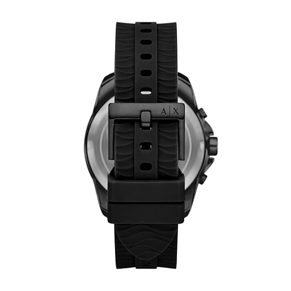Armani Exchange Silicone Analog Black Dial Men Watch