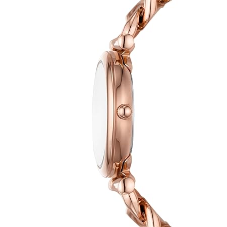 Fossil Carlie Three-Hand Steel Watch rose gold