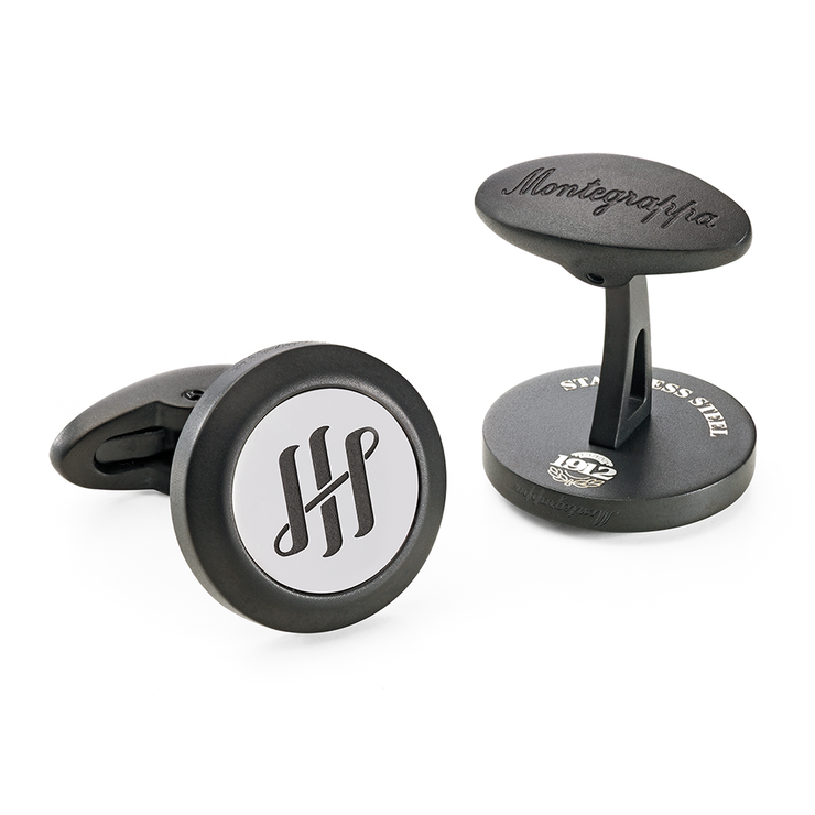 Montegrappa Classico "Ambigram" Cufflink , Black
