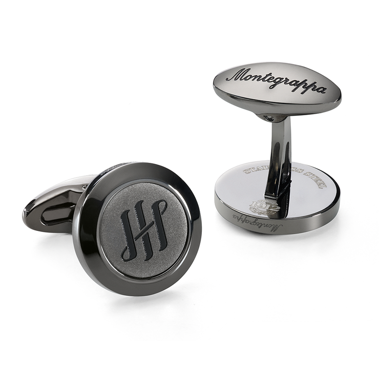 Montegrappa Classico "Ambigram" Cufflink , Gun Metal