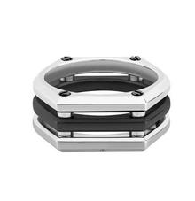 خاتم من ميشيل هيربلين للرجال استيل فضى مقاس 62 