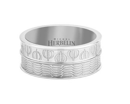 Michel Herbelin Ring For Men ,Silver Size 62