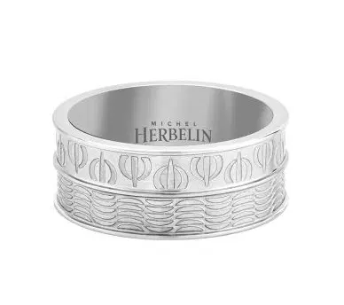 Michel Herbelin Ring For Men, Silver Size 64.