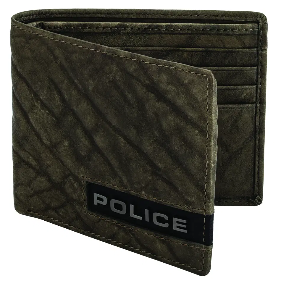 Police Wallet for men , Green