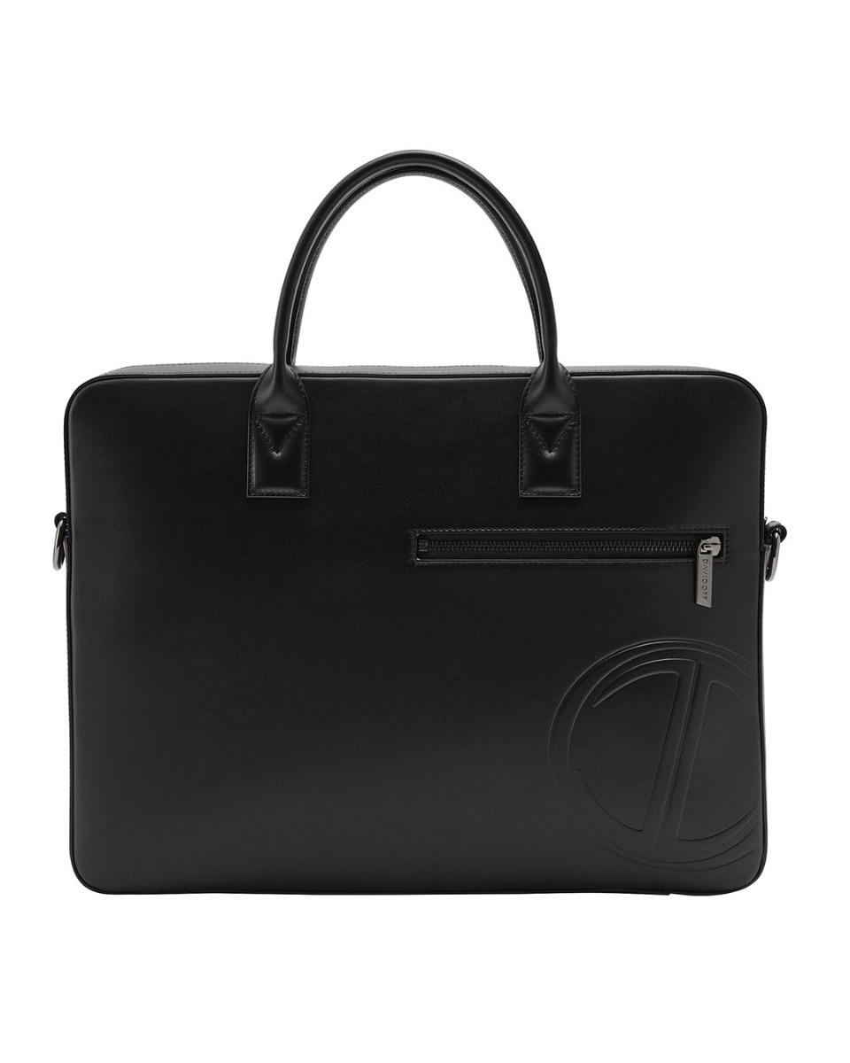 Davidoff Venice Leather Briefcase for Men Black