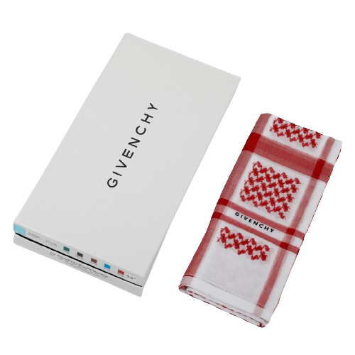 Givenchy Shemagh Formal Red , white size 58